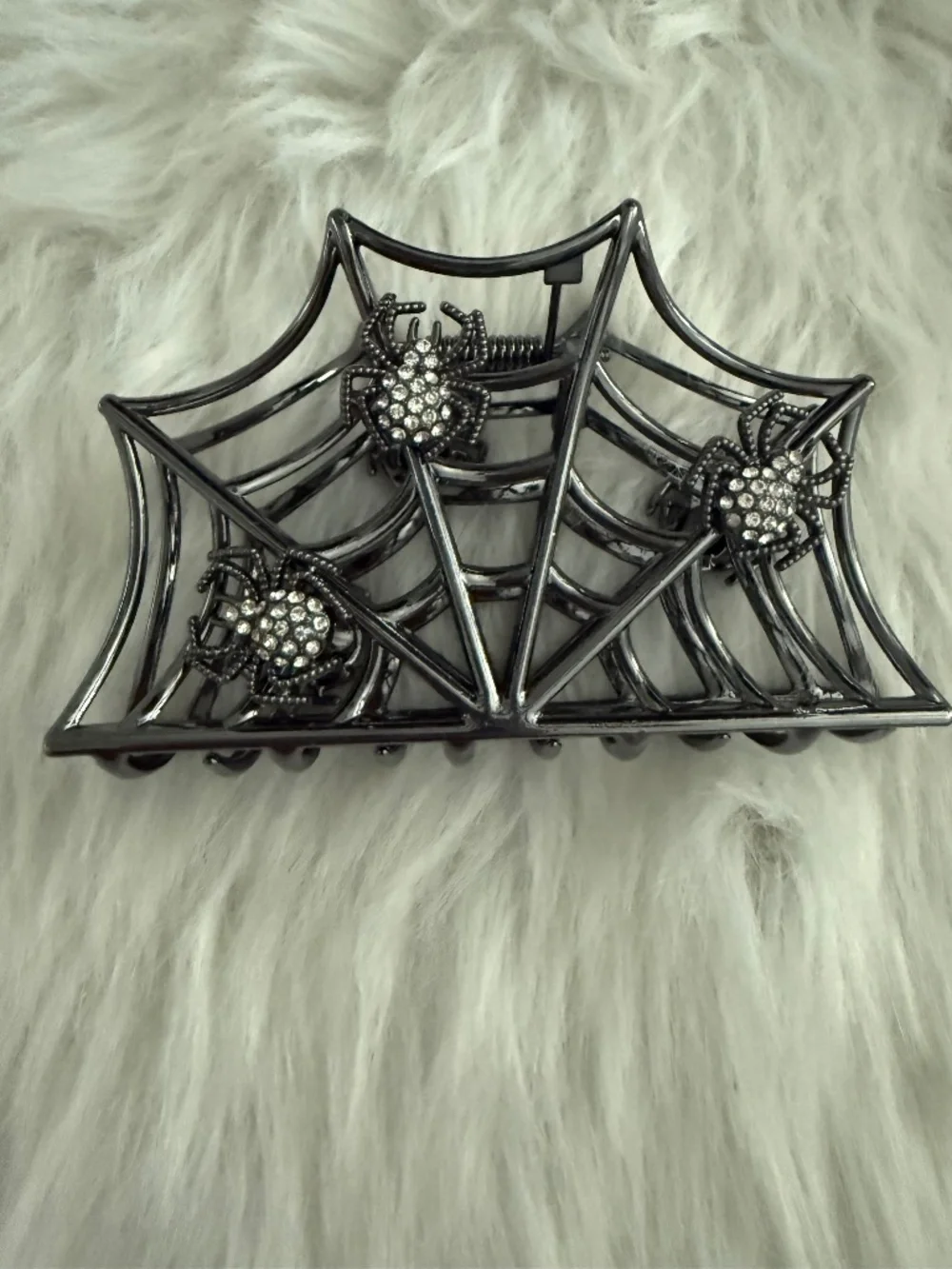 Piper K Black Slate Spider Web Hair Clip
